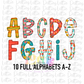 Colorful Nature Alpha - Alpha Pack - Alphabet Clipart - Instant Download  - Alpha Pack