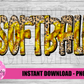 Softball Png  - Softball Sublimation -  Instant Download - Digital Download