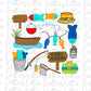 Fishing Alphabet - Alpha Pack - Alphabet Clipart - Instant Download