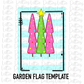 Christmas Tree Flag Template Png - Christmas Sublimation- Digital Download
