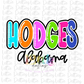Hodges Alabama PNG - sublimation design - Digital Download