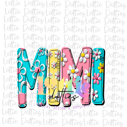 MiMi Png - Sublimation File - Digital Download - Mother's Day Design - Colorful