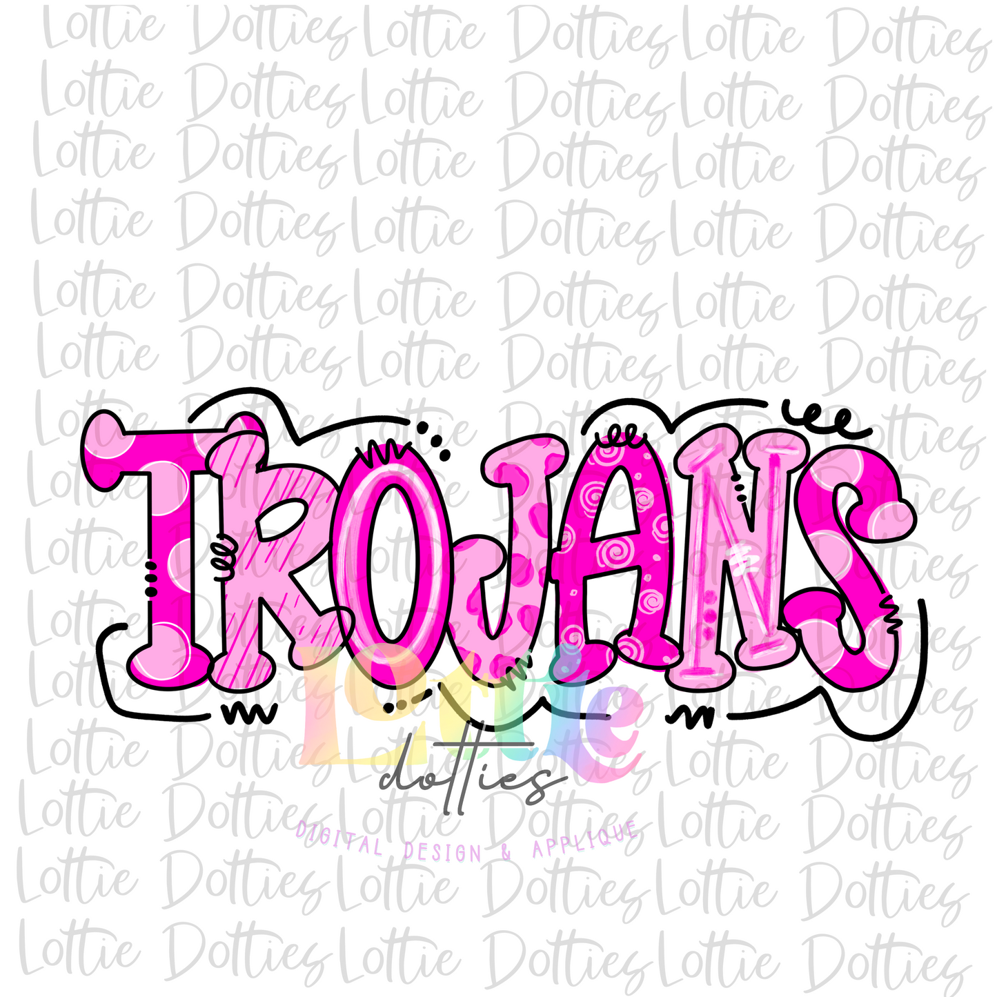 Trojans PNG - Pink Trojans Sublimation