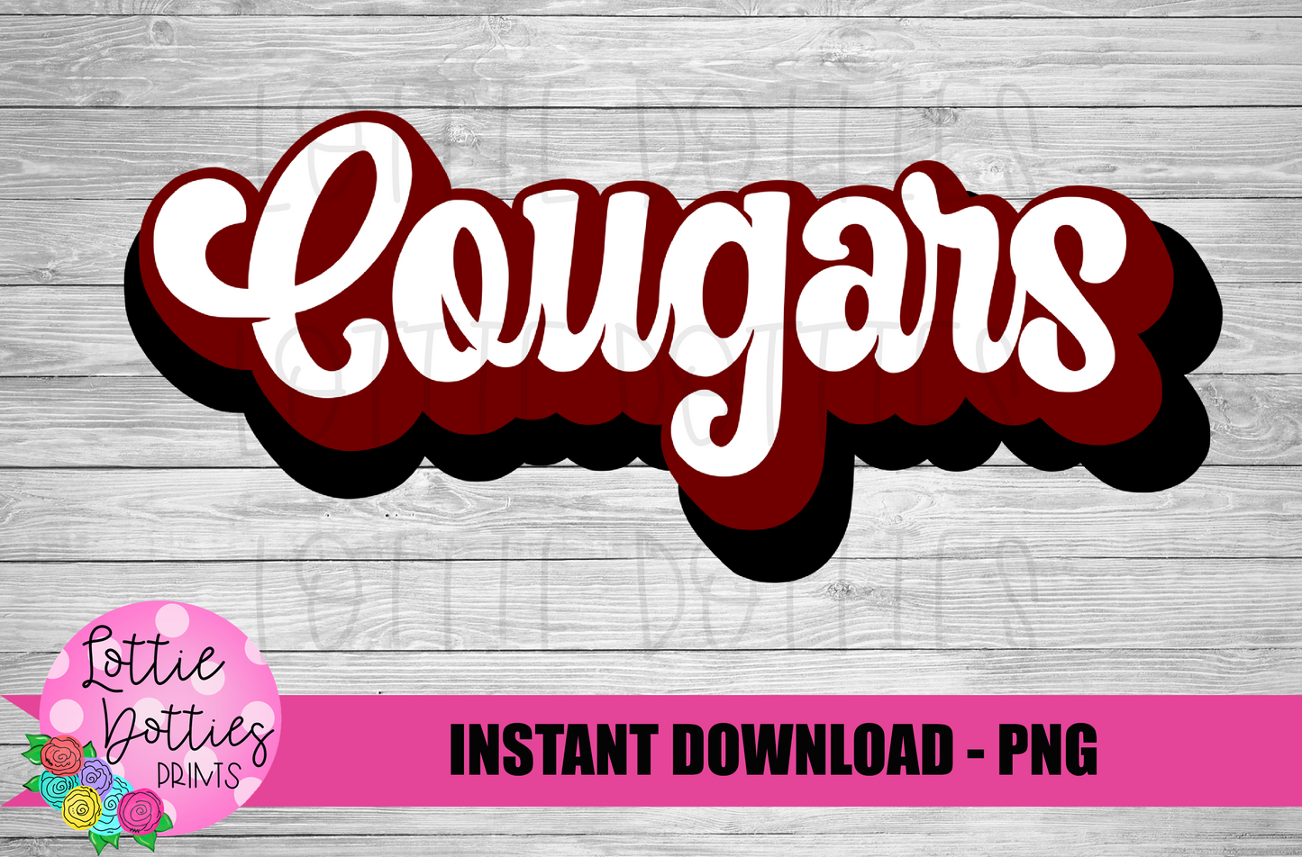 Cougars  Png - Sublimation Design - Cougars  Sublimation- Digital Download