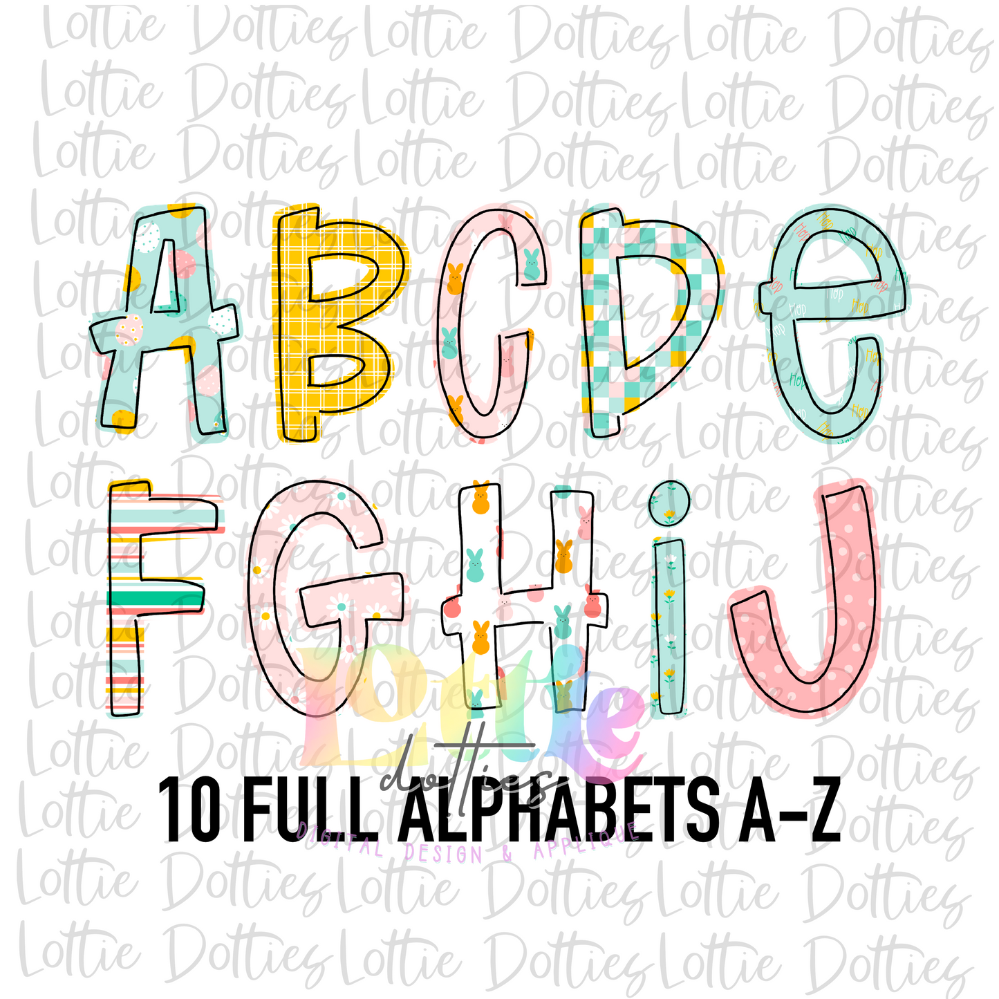 Some Bunny Loves You Alpha - Alpha Pack - Alphabet Clipart - Instant Download  - Alpha Pack