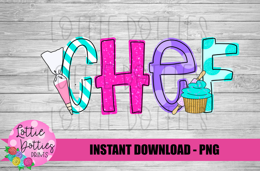 Chef Png - Baking sublimation Png - Digital Download