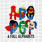 Superhero Alphabet- Alpha Pack - Alphabet Clipart - Instant Download  - Alpha Pack