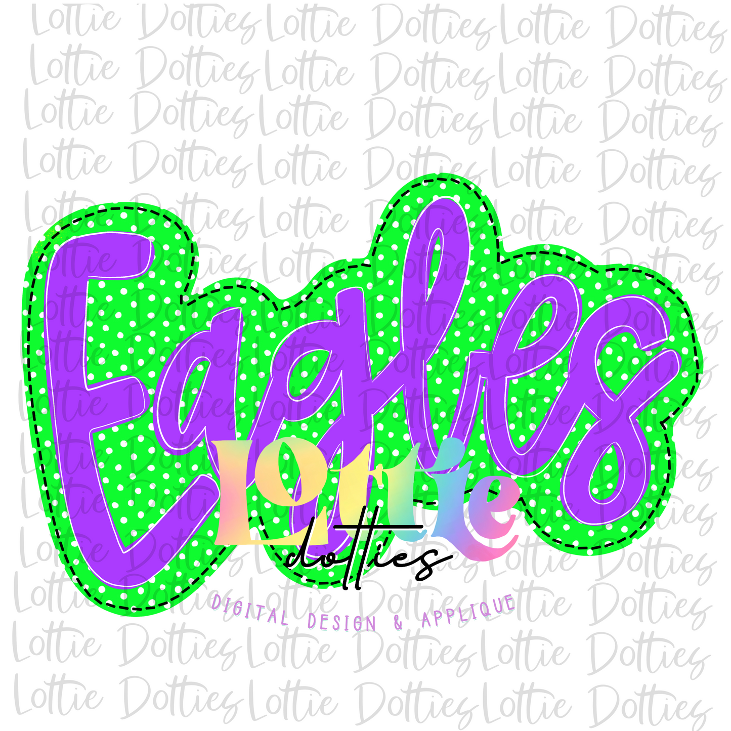 Eagles PNG - Eagles -  sublimation design - Digital Download - Lime Green and Purple