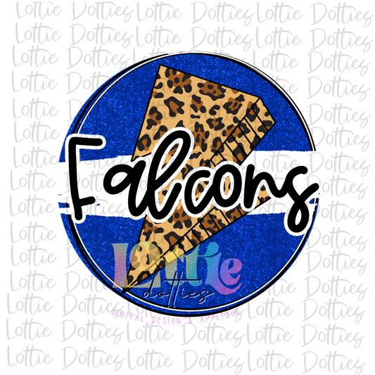 Falcons PNG - Falcons Circle - Sublimation Design - Digital Download -  Royal and white