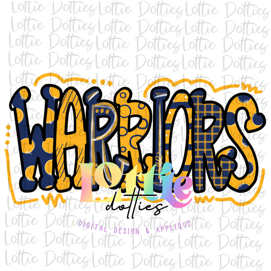 Warriors  Png - Mascot  Sublimation Design - Digital Download