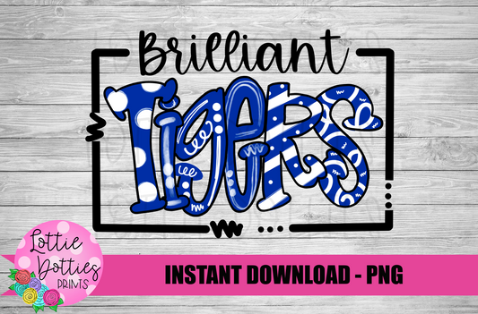 Brilliant Tigers PNG - Tigers sublimation design - Digital Download