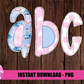Princess Faux Applique Alphabet - Alpha Pack - Alphabet Clipart - Instant Download  - Girl Alpha Pack