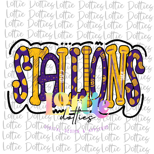 Stallions PNG - Stallions sublimation design - Digital Download -