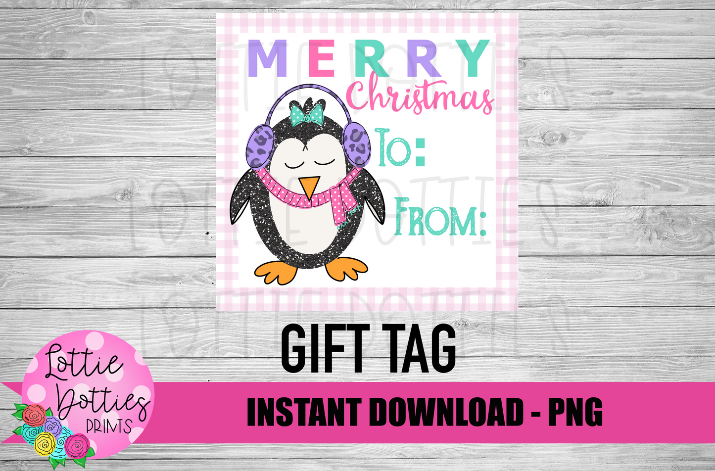 Christmas Gift Tag Png - Penguin Gift Tag - Christmas Gift tags