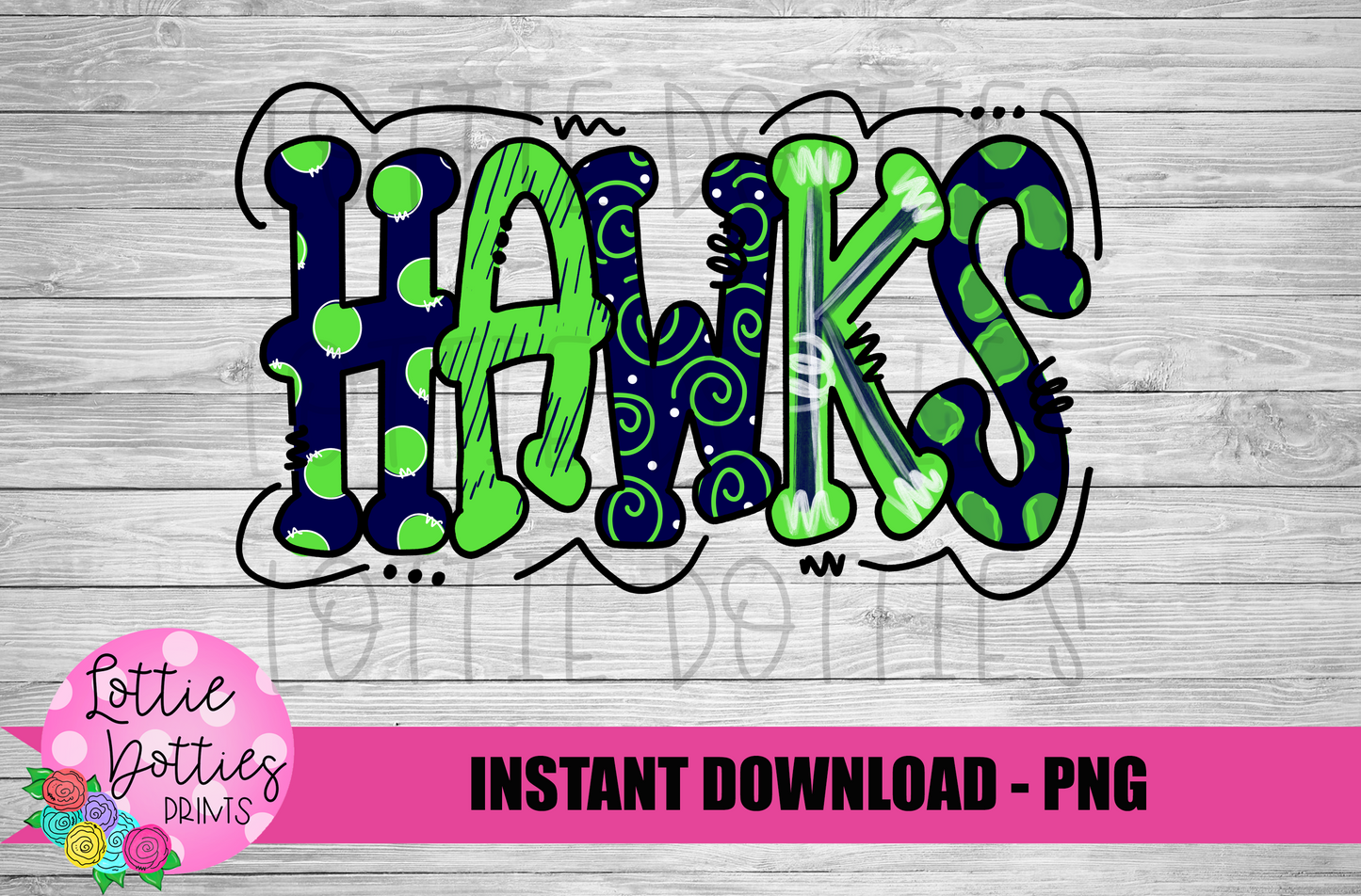 Hawks Png - Mascot  Sublimation Design - Digital Download