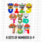 Dog Patrol Number Alpha - Alpha Pack - Number Clipart - Instant Download  - Alpha Pack