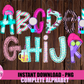 Spa Day alphabet - Alpha Pack - Alphabet Clipart - Instant Download