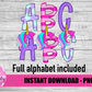 Unicorn Alphabet - Unicorn Alpha Pack - Alphabet Clipart - Instant Download