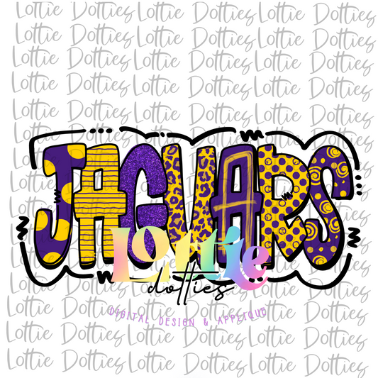 Jaguars  PNG -  Jaguars sublimation design - Digital Download - Purple and Yellow