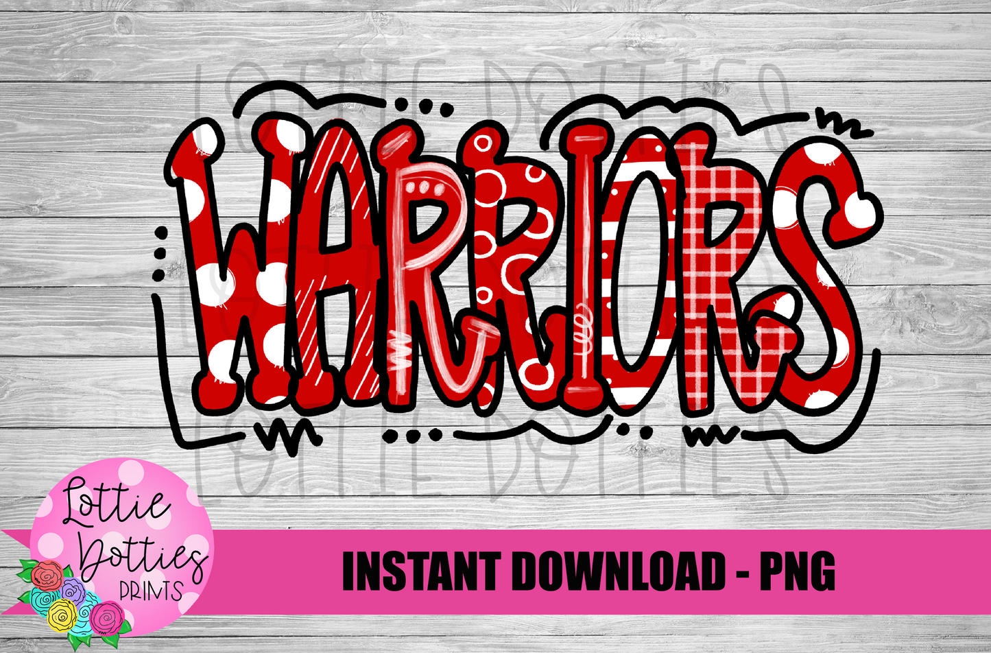 Warriors Png - Mascot  Sublimation Design - Digital Download