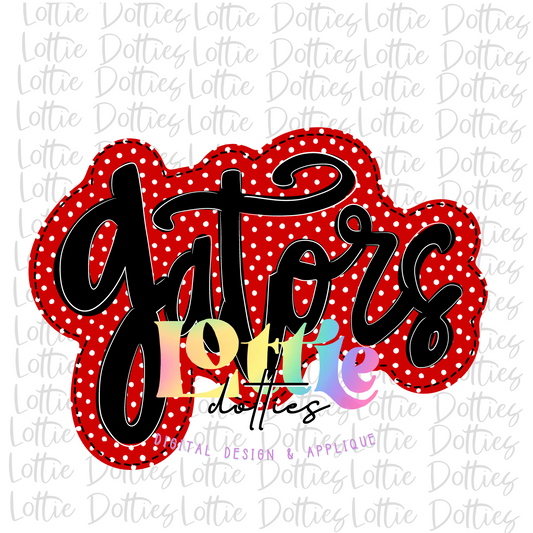 Gators PNG - Gators Sublimation - Digital Design - Red and Black