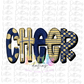 Cheer lPng - Cheerleader Sublimation File - Navy and Vegas Gold - Instant download - Digital Download