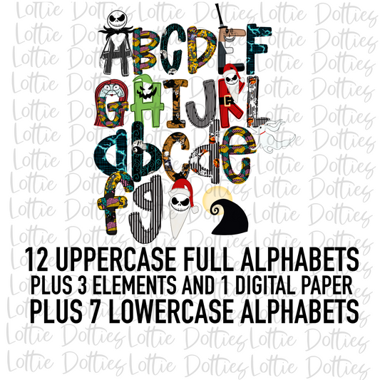 NBC Alphabet - Halloween Alpha Pack - Alphabet Clipart - Instant Download