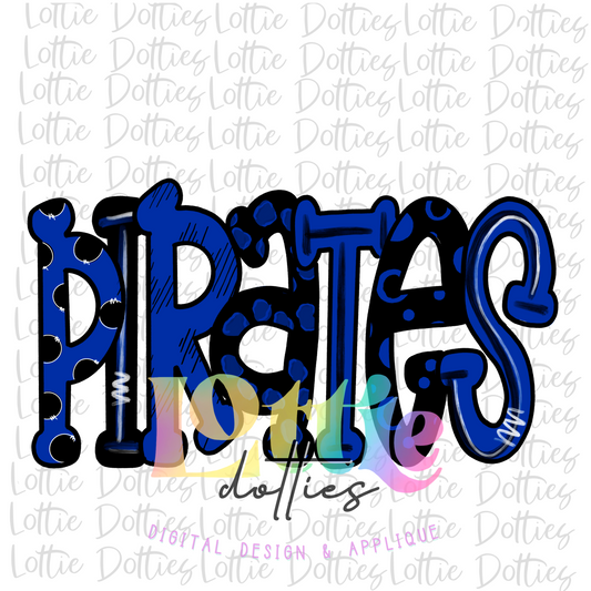 Pirates PNG - Pirates sublimation design - Digital Download - Royal And Black