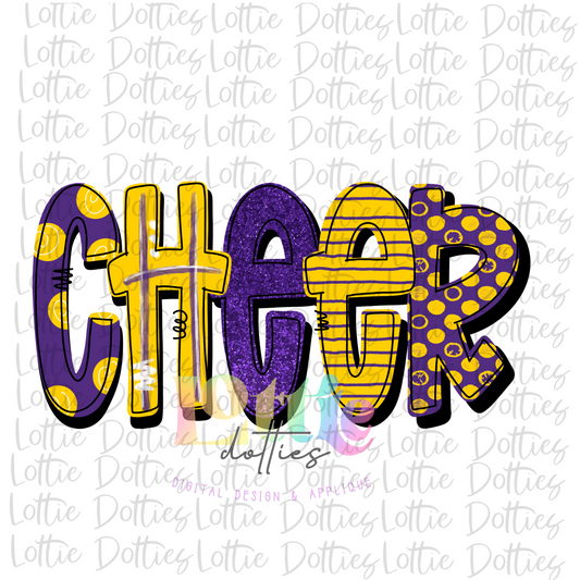 Cheer lPng - Cheerleader Sublimation File - Purple and Yellow - Instant download - Digital Download