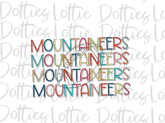 Mountaineers - PNG - Sublimation design - Digital Download