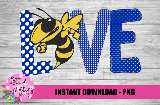 Love Yellow jackets PNG - Hornets PNG - Instant Download - Digital Download -Sublimation Design