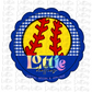 Softball Circle  - PNG -Softball Sublimation- Digital Download - Royal and White