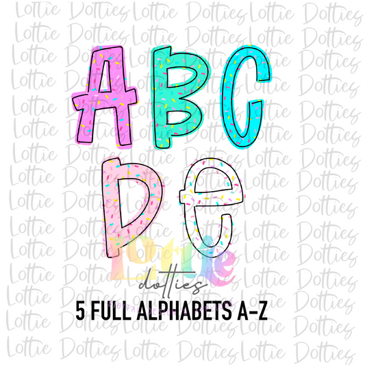 Sprinkles Alpha - Alpha Pack - Alphabet Clipart - Instant Download  - Alpha Pack