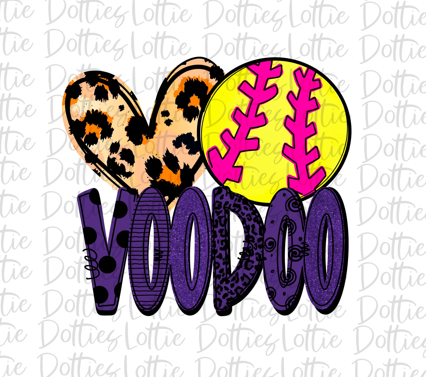 Voodoo Softball PNG - Voodoo Sublimation - Instant Download - Digital Download