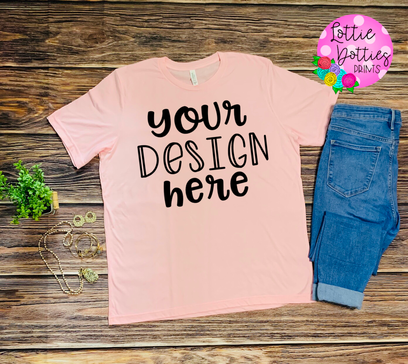 Bella Canvas Mock Up -  Tshirt Mock Up - Pink Shirt Mock Up - Digital Download