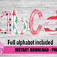 Christmas Tree Alphabet - Alpha Pack - Alphabet Clipart - Instant Download  - Christmas Alpha Pack