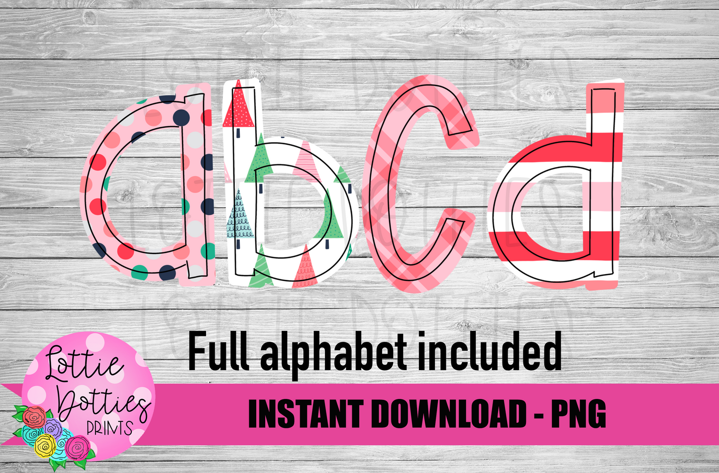 Christmas Tree Alphabet - Alpha Pack - Alphabet Clipart - Instant Download  - Christmas Alpha Pack