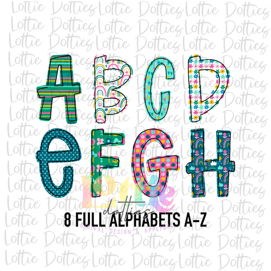 Bright & Beautiful Alpha - Alpha Pack - Alphabet Clipart - Instant Download  - Alpha Pack