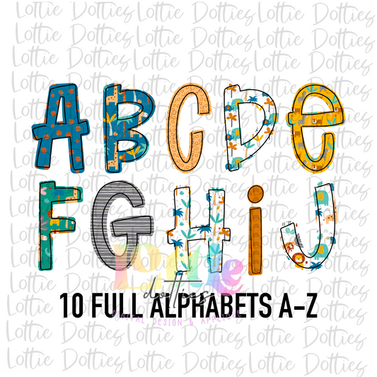 Jungle Fun Alpha - Alpha Pack - Alphabet Clipart - Instant Download  - Alpha Pack