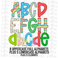Birthday Alpha - primary colors- Alpha Pack - Alphabet Clipart - Instant Download  - Alpha Pack