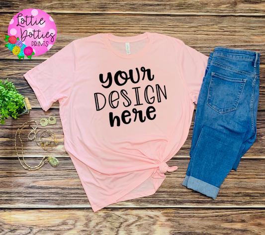 Bella Canvas Mock Up -  Tshirt Mock Up - Pink Shirt Mock Up - Digital Download