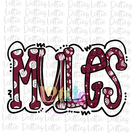 Mules PNG - Mules sublimation design - Digital Download
