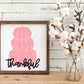 Thankful Pink Pumpkin Png - Thanksgiving Sublimation Design- Digital Download