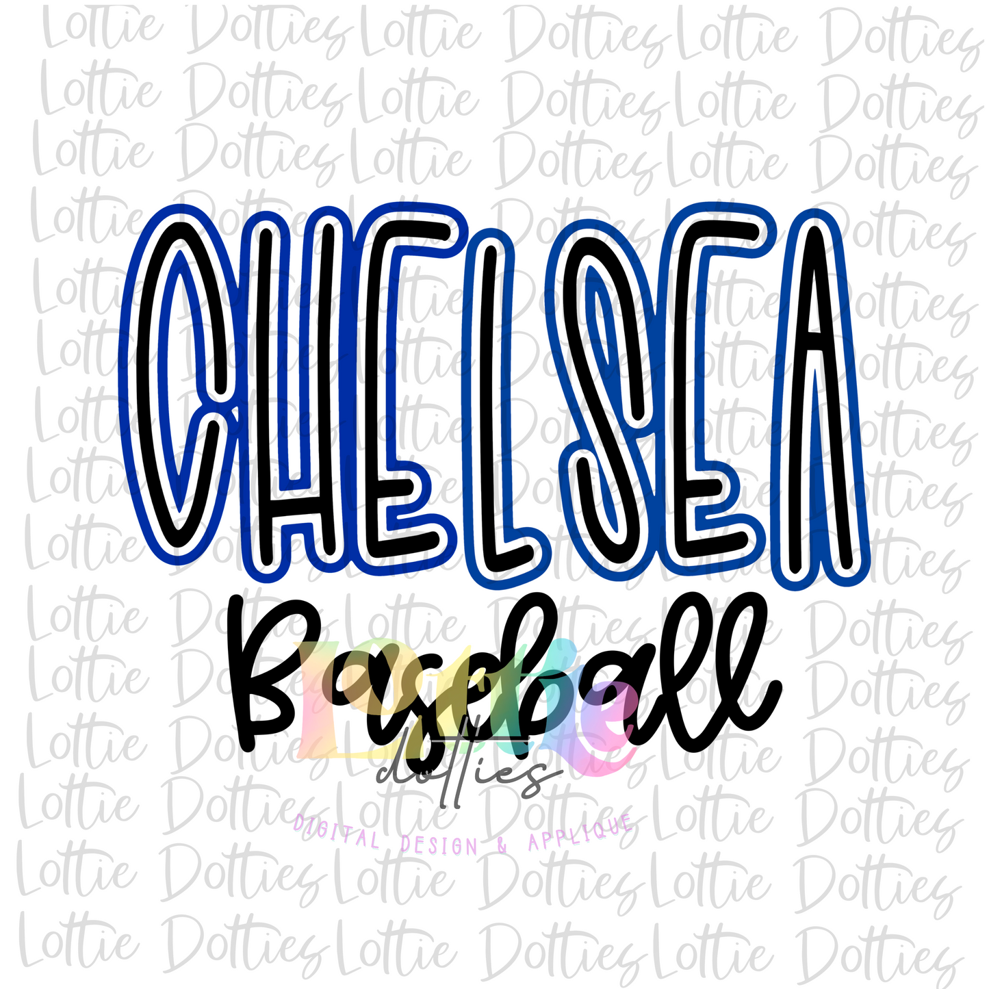 Chelsea Baseball PNG - Chelsea PNG - Instant Download - Digital Download