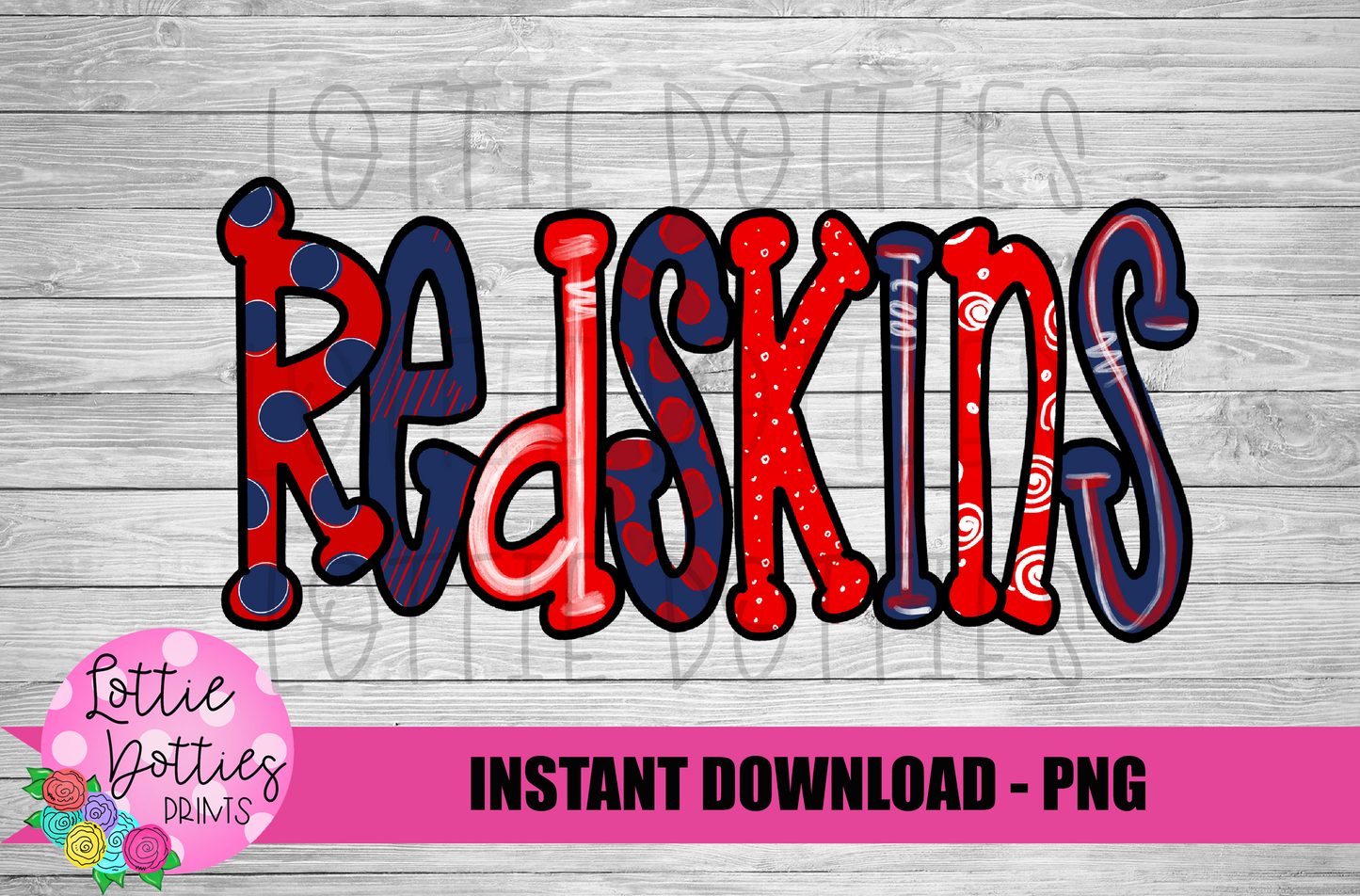 Redskins PNG - Sublimation - Digital Design