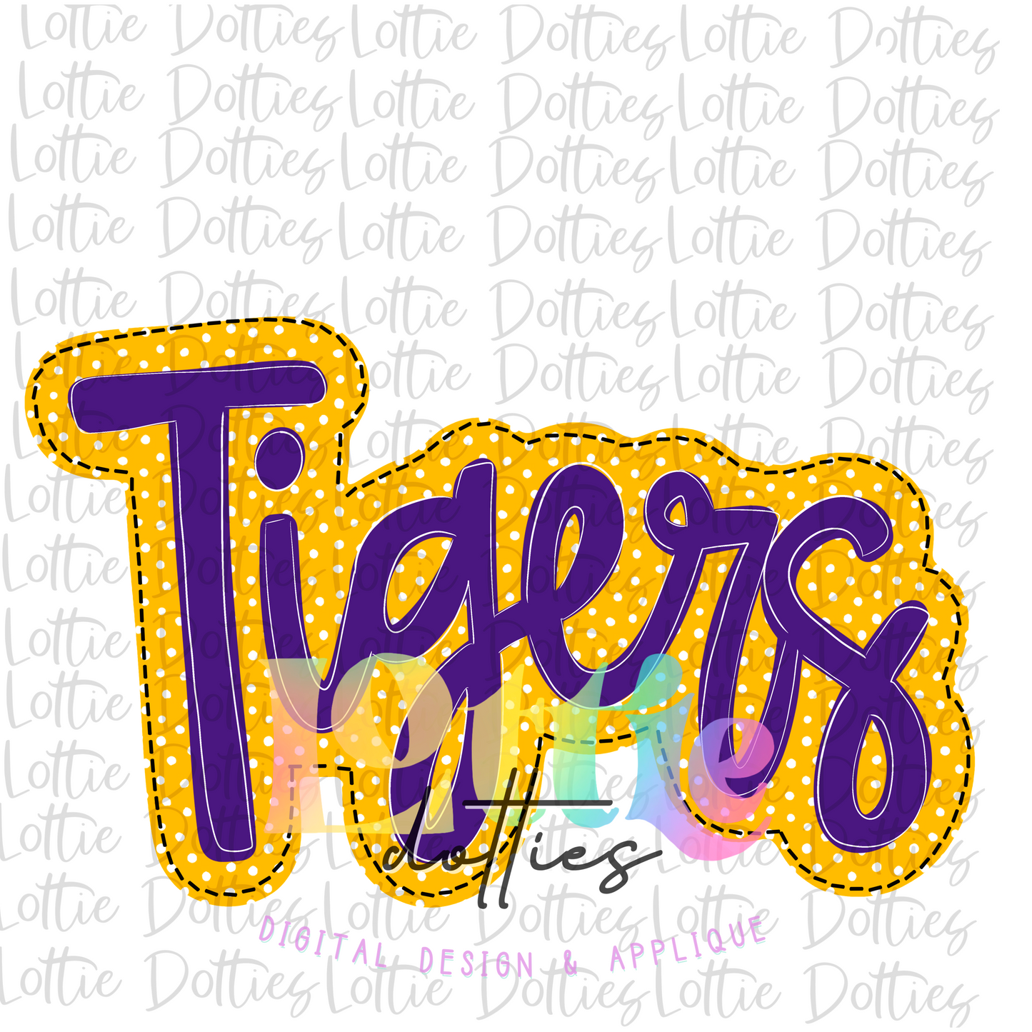 Tigers  - PNG - sublimation design - Digital Download - Gold and Purple