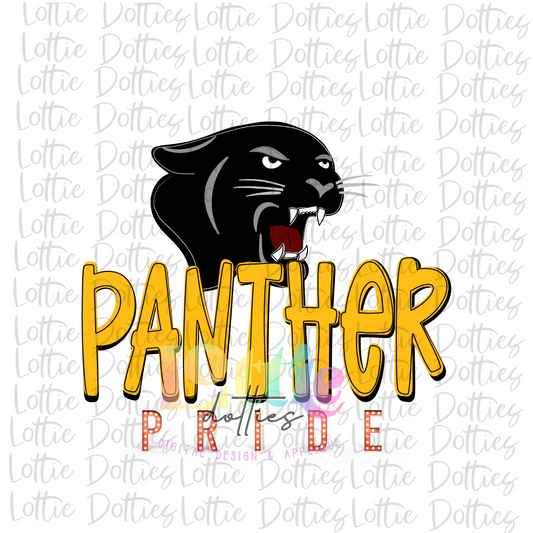 Panthers Black and Gold PNG - Panthers Sublimation design - Digital Download