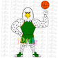 Green and Gold Eagles Basketball PNG - Green and Gold Eagles Sublimation - Digital Download