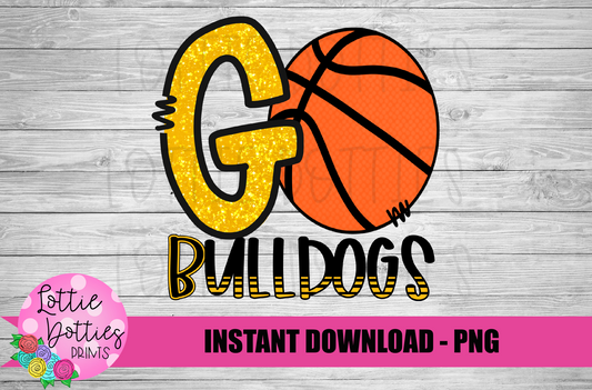 Go Bulldogs - Basketball PNG - Bulldogs  -  sublimation design - Digital Download