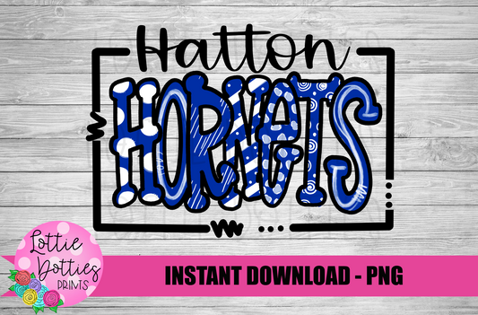 Hatton Hornets PNG -  Hornets   -  sublimation design - Digital Download